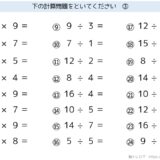 【脳トレプリント】掛け算・割り算③