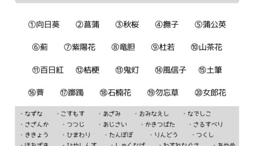 【脳トレプリント】漢字のふりがな①