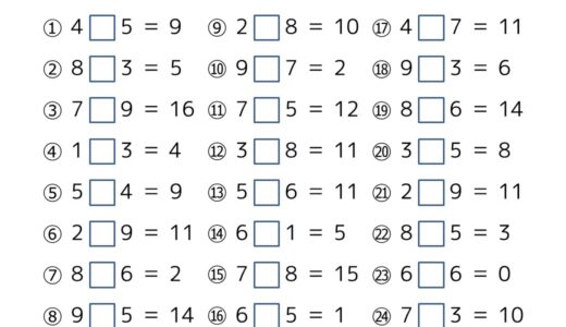 【脳トレプリント】計算記号を記入③