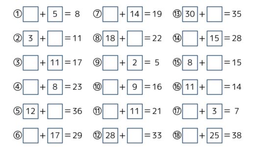 【無料ダウンロード】高齢者向け「穴埋め計算式」の脳トレプリント一覧