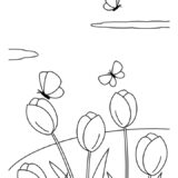 【塗り絵】チューリップ②