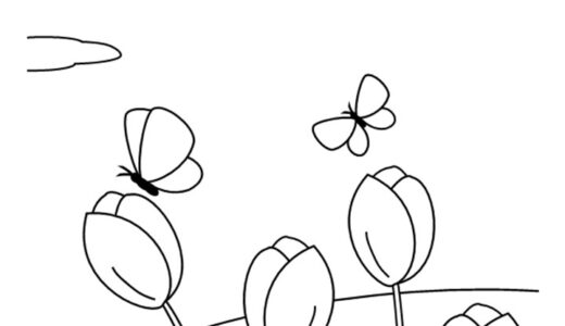 【塗り絵】チューリップ②