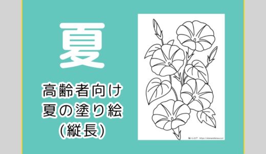 【無料ダウンロード】高齢者向け夏の塗り絵一覧（横長）｜6月・7月・8月の介護レクにもおすすめ。